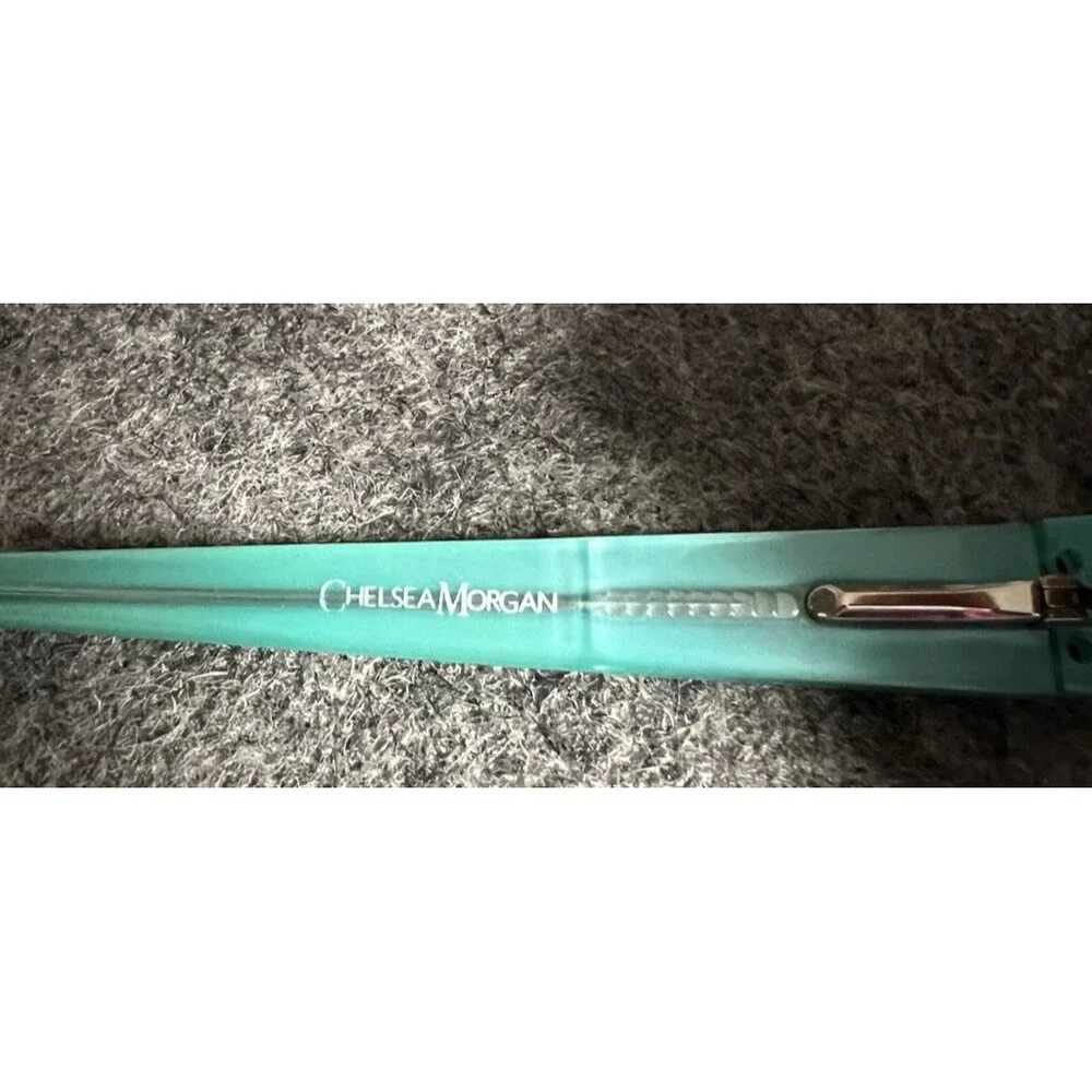 CHELSEA MORGAN Eyeglasses, Teal and Dark Red